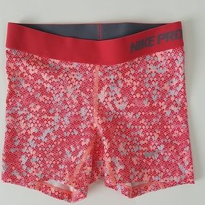 Girls Nike Pro small compression dri fit shorts